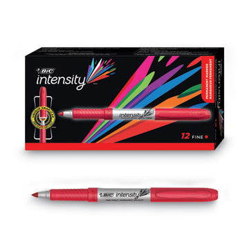 BIC® Intensity Fine Tip Permanent Marker, Fine Bullet Tip, Rambunctious Red, Dozen freeshipping - TVN Wholesale
